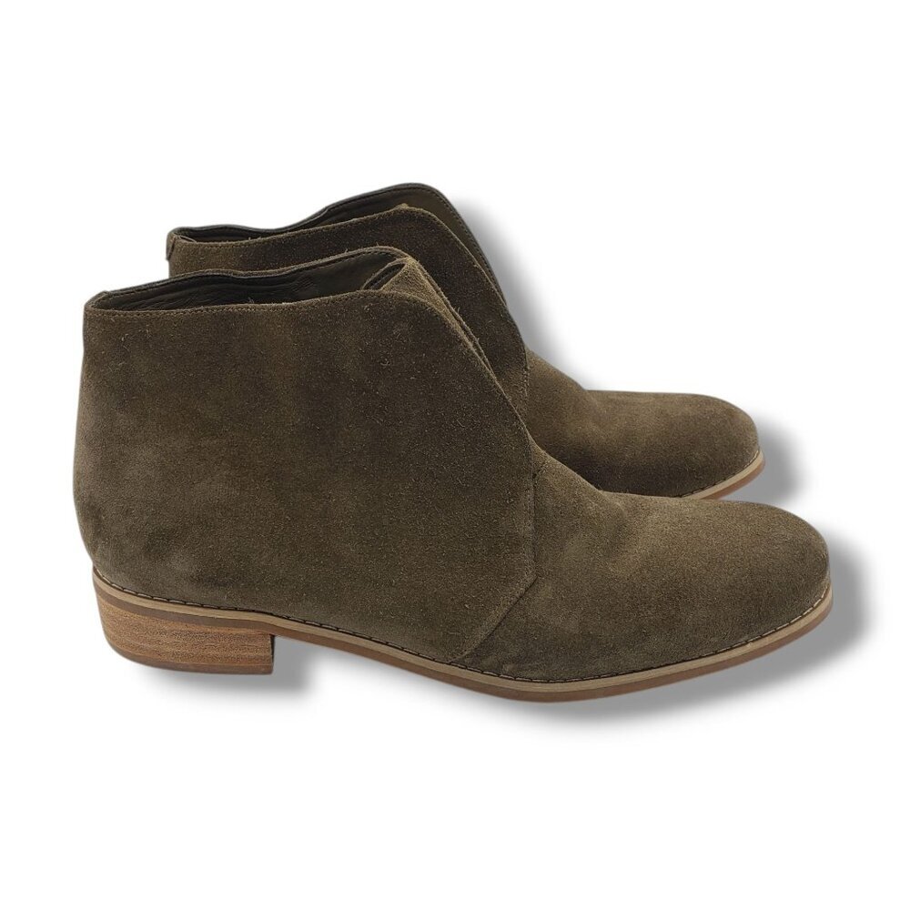 Blondo Veronae Ankle Boots Womens‎ 10 Olive Waterproof Suede